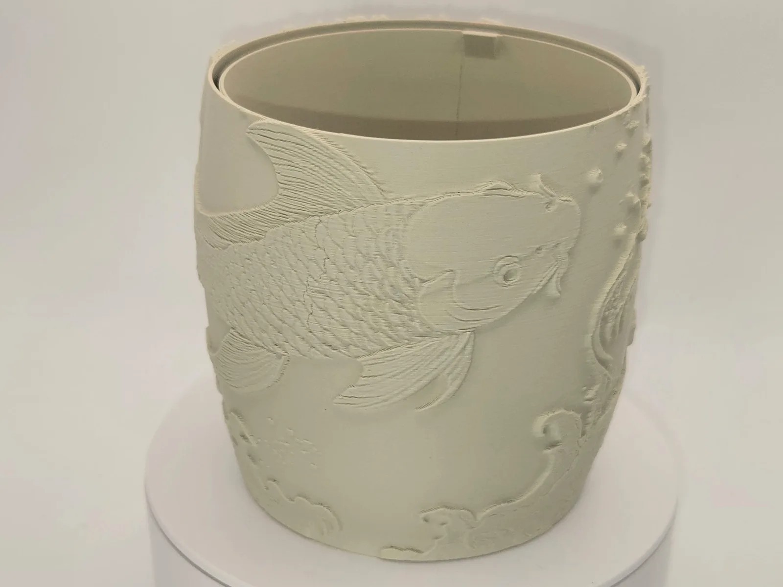 Koi Planter, a real finished print photographed in our studio