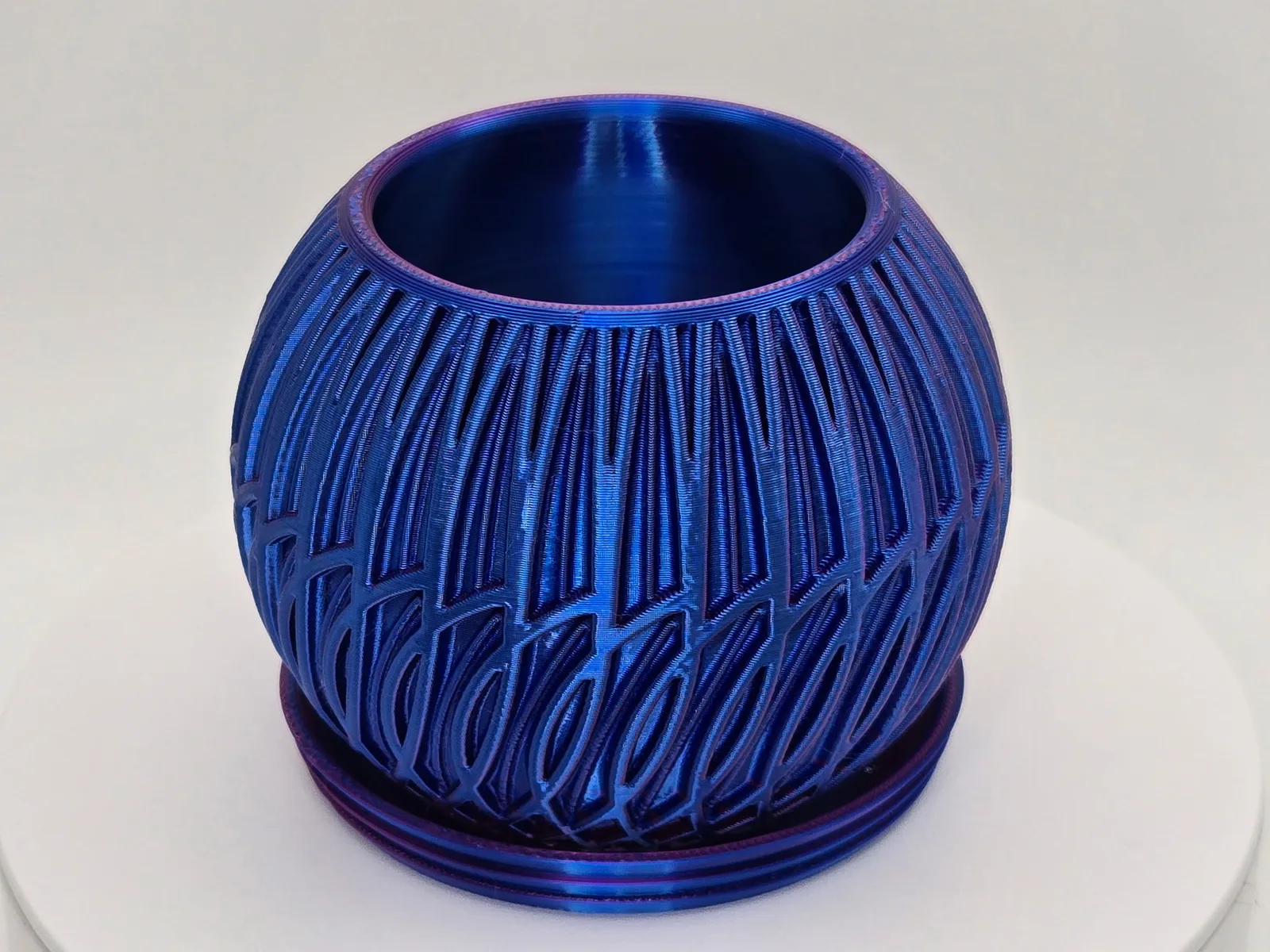 Lumen Planter, a real finished print photographed in our studio