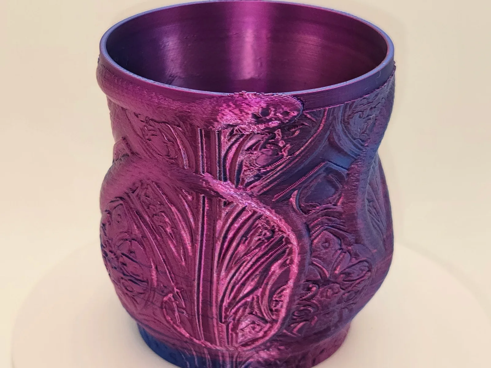 Naga Serpent Planter, a real finished print photographed in our studio