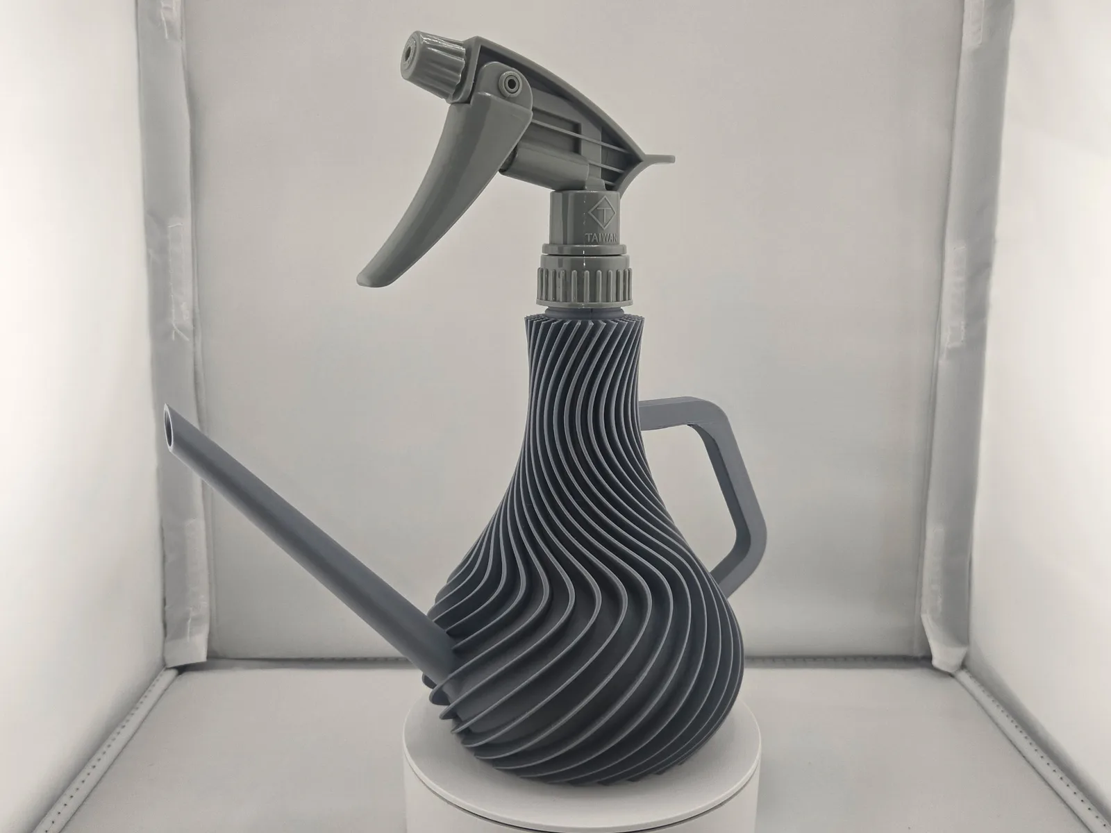 Watering Sprayer Can, a real finished print photographed in our studio